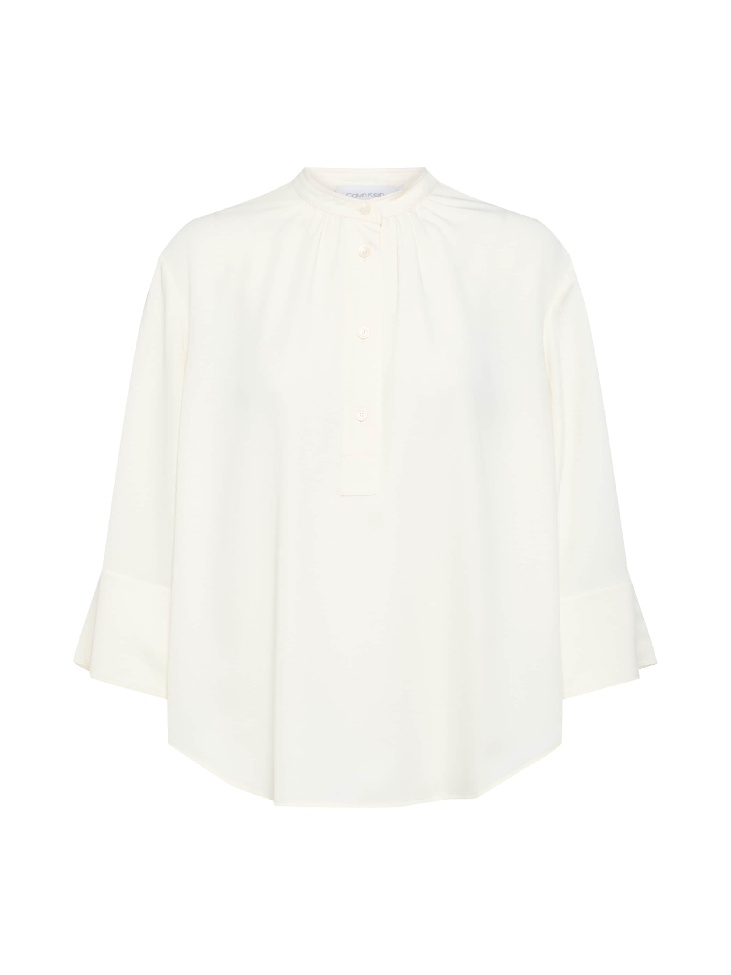 Calvin Klein - Bluse 'SLV DETAIL BLOUSE HS' in weiß