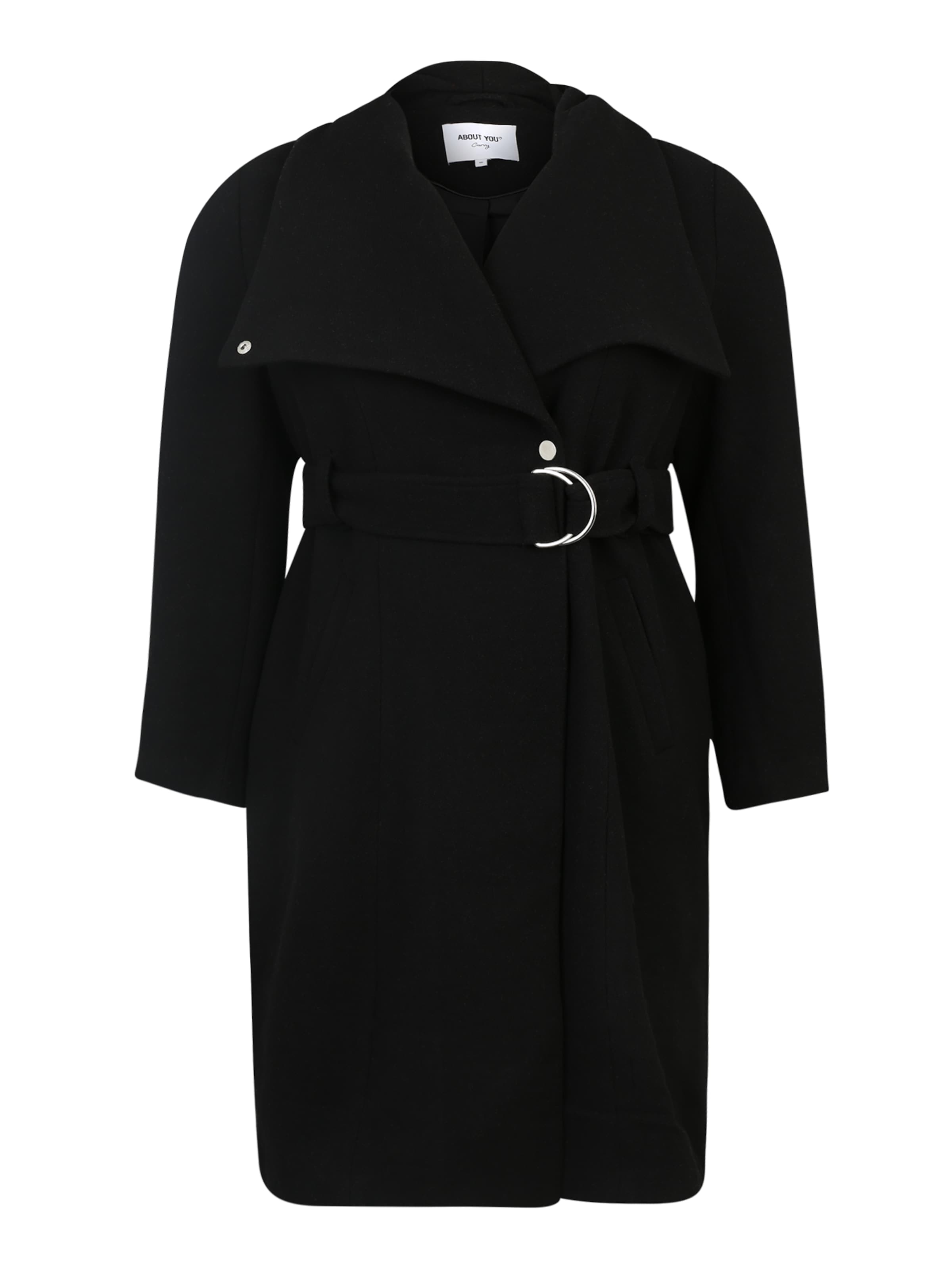 ABOUT YOU Curvy Overgangsfrakke 'Alma' i sort: forside