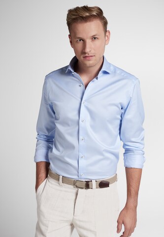 ETERNA Slim fit Zakelijk overhemd in Blauw: voorkant