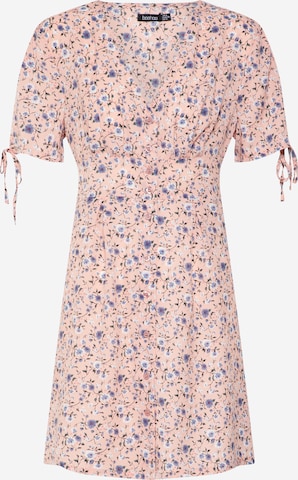 Boohoo Καλοκαιρινό φόρεμα 'FLORAL' σε ροζ: μπροστά