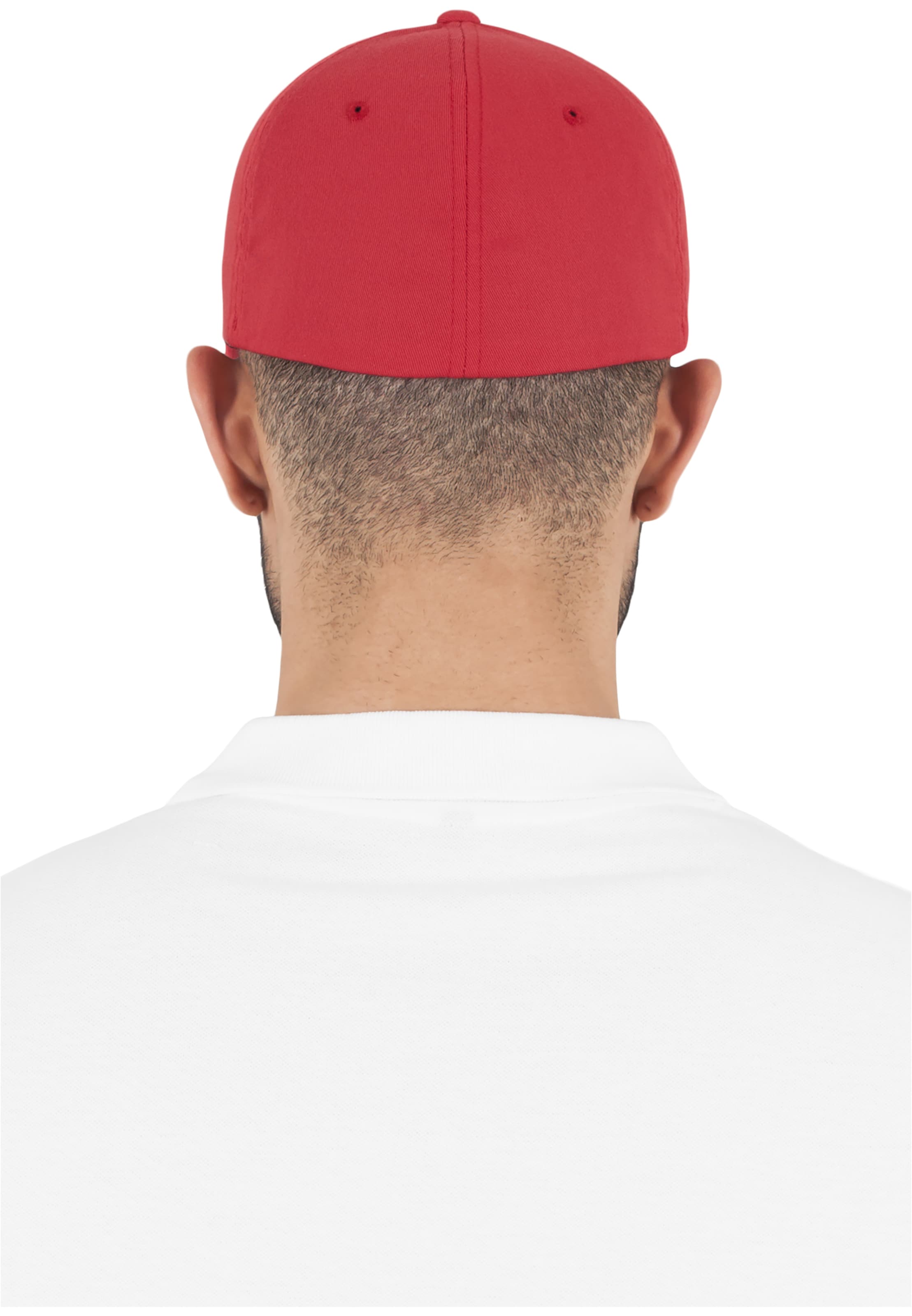 Cappello da baseball 'Panel' di Flexfit in rosso