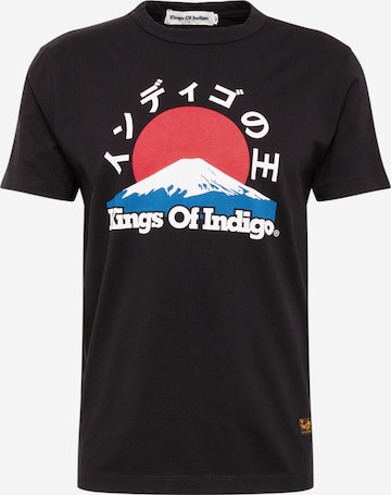 Kings Of Indigo Shirt 'DARIUS' in Zwart: voorkant