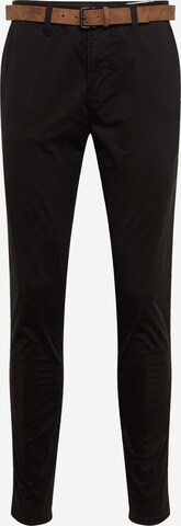 Coupe slim Pantalon chino TOM TAILOR DENIM en noir : devant