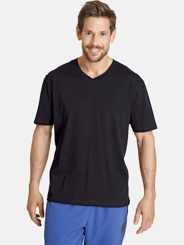 Jan Vanderstorm Shirt 'Osmo' in Zwart: voorkant