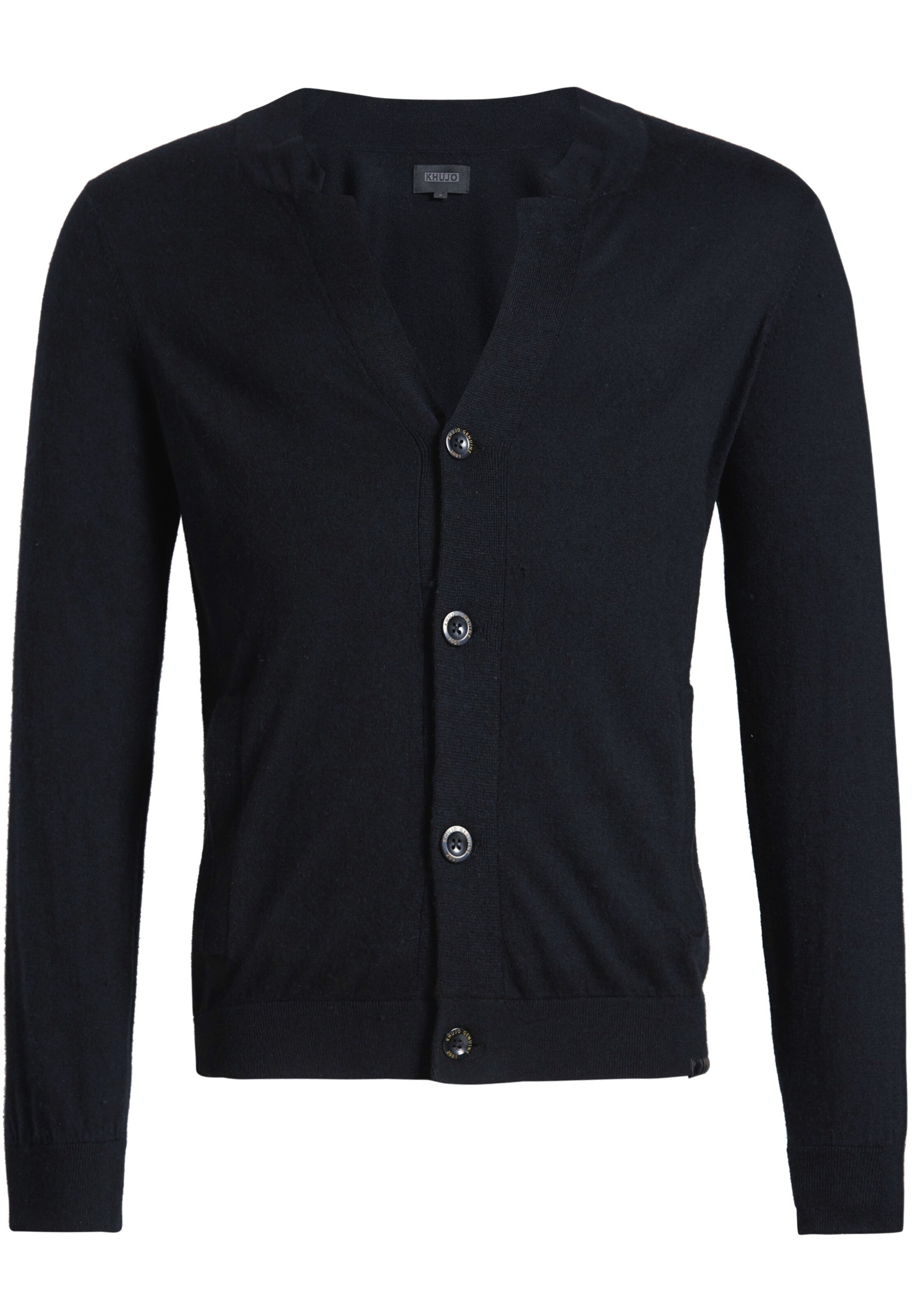 khujo - Gebreid vest 'PYRAM' in de kleur Zwart