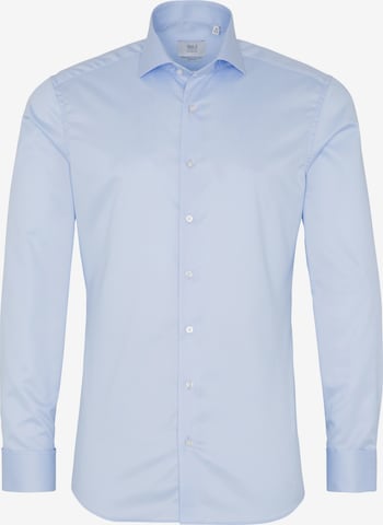 ETERNA Slim fit Overhemd in Blauw: voorkant