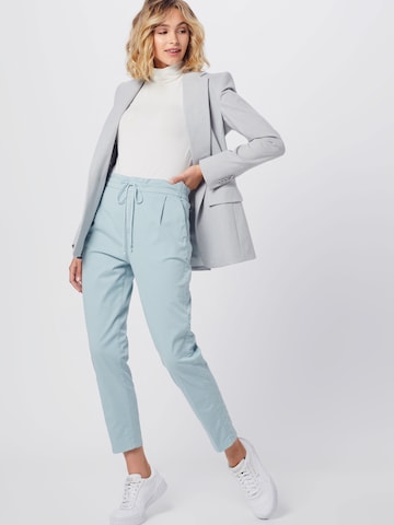 DRYKORN Regular Pleat-Front Pants 'LEVEL' in Blue