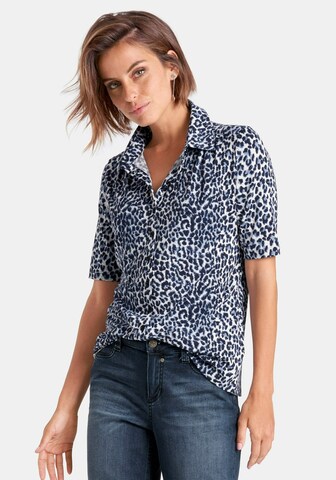 Peter Hahn Blouse 'Jersey-Bluse mit 1/2-Arm' in Blue: front