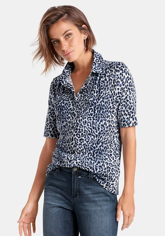 Peter Hahn Blouse 'Jersey-Bluse mit 1/2-Arm' in Blue: front