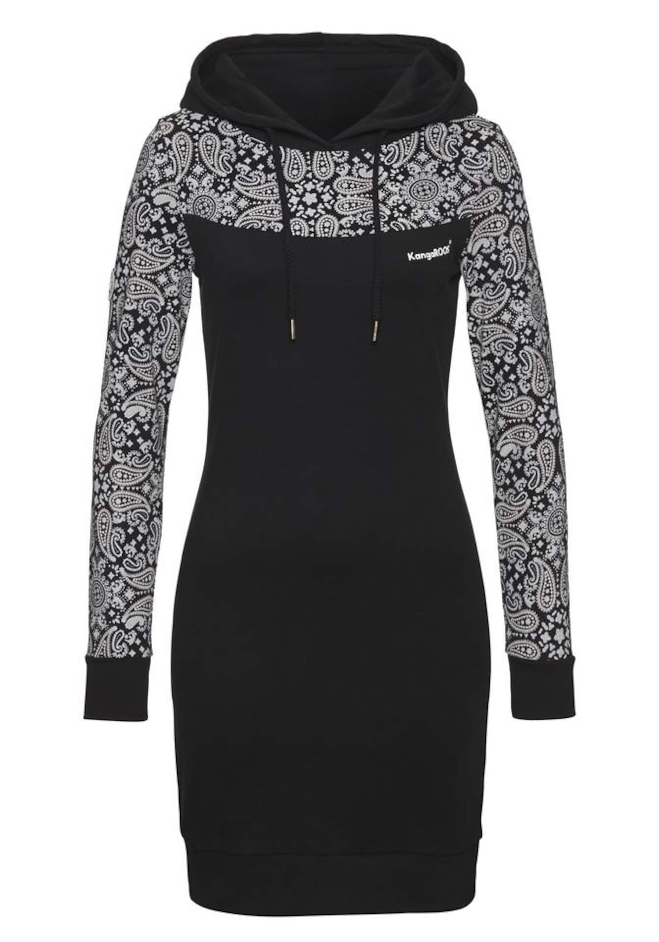 KangaROOS Sweatkleid in Schwarz: Vorderseite