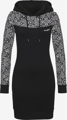 KangaROOS Sweatkleid in Schwarz: predná strana