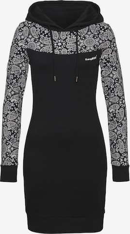 KangaROOS Sweatkleid in Schwarz: predná strana