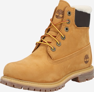 Bottines à lacets TIMBERLAND en marron : devant