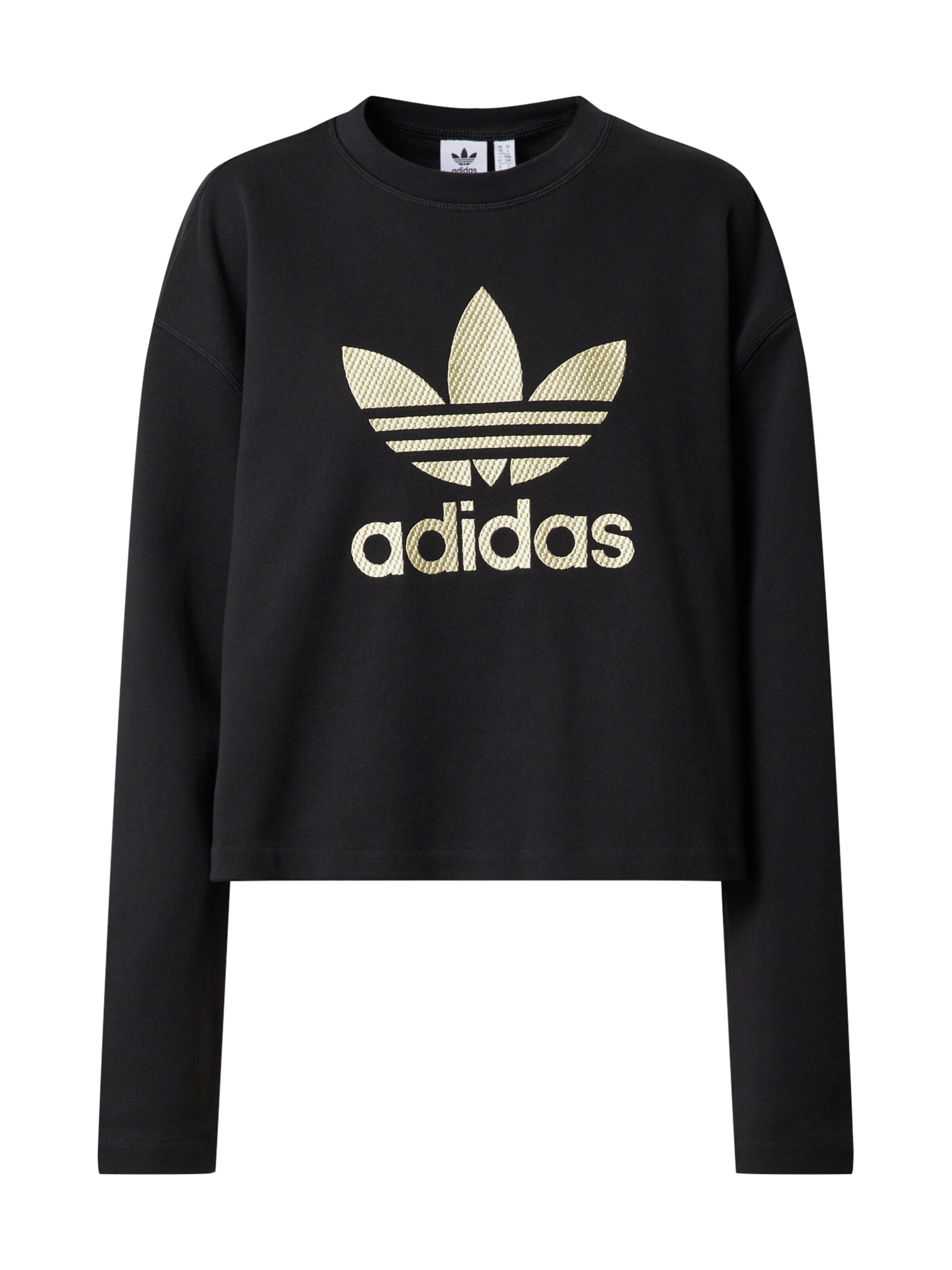 sweat shirt adidas trefoil noir adidas originals