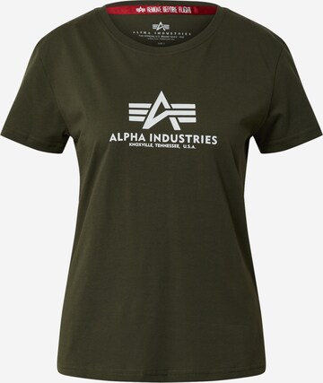 ALPHA INDUSTRIES Shirt in Groen: voorkant