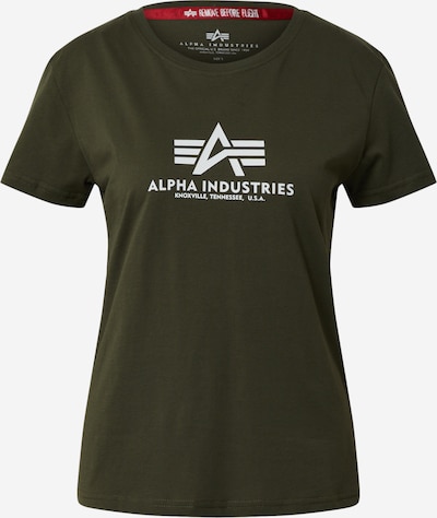 ALPHA INDUSTRIES T-shirt en olive / blanc, Vue avec produit