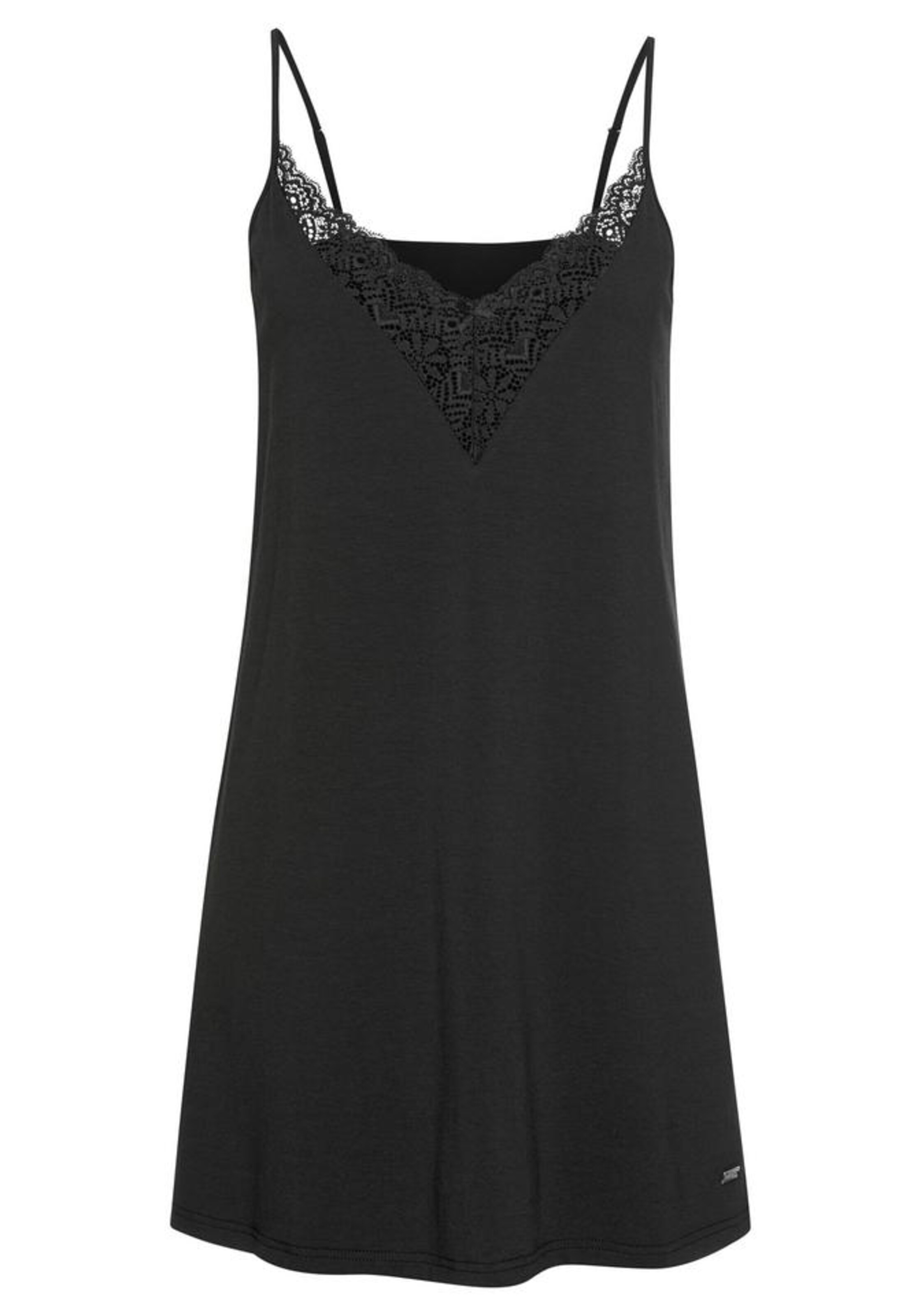 LASCANA Negligee 'Anemone' in Black: front