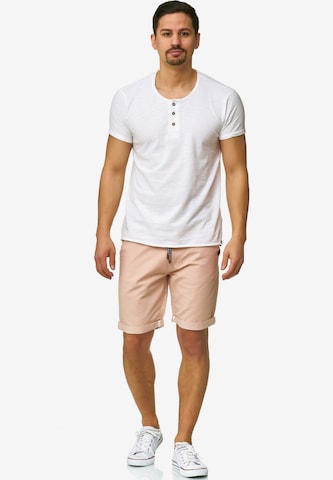 INDICODE JEANS Regular Shorts 'Acton' in Pink