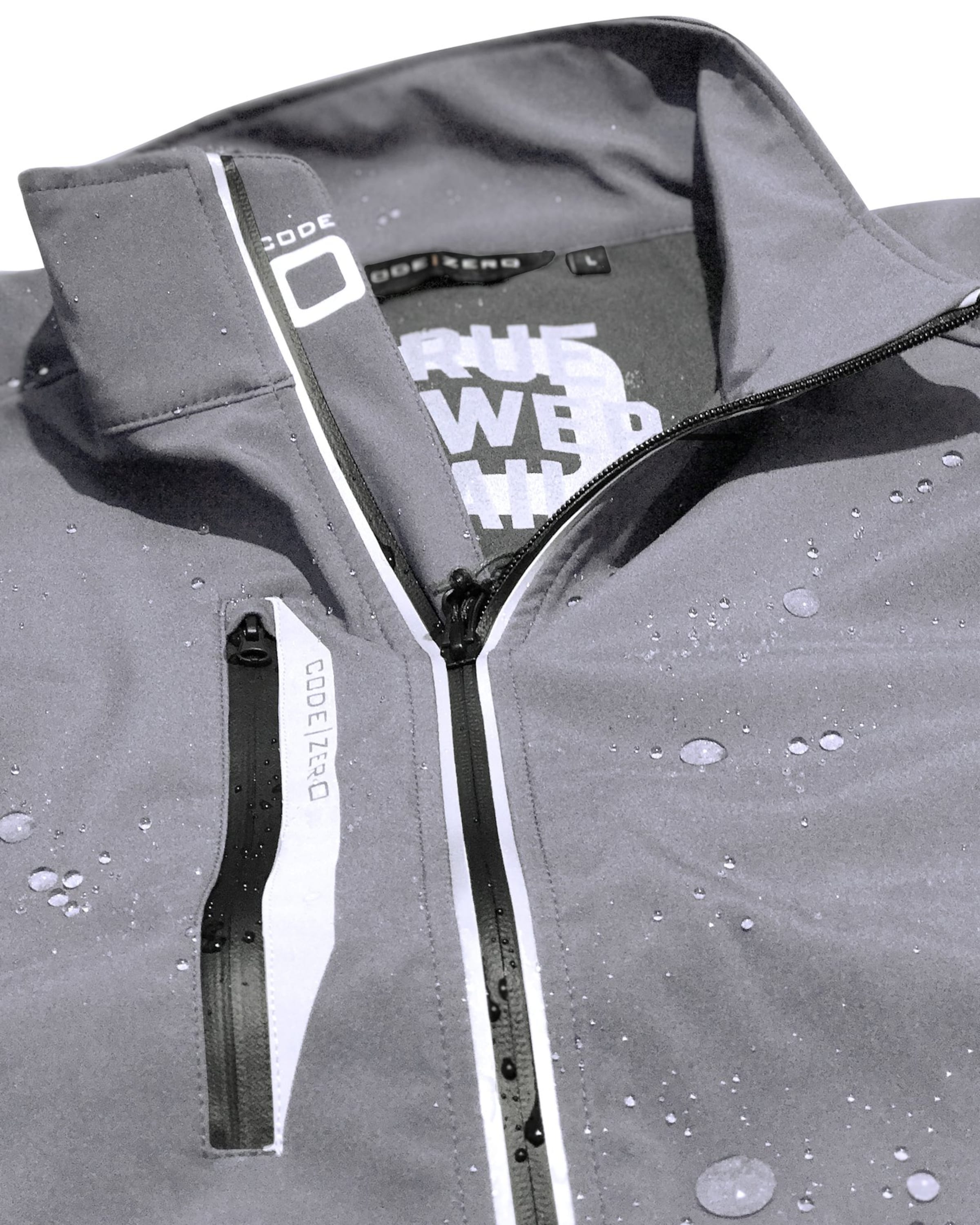 Männer Große Größen CODE-ZERO Softshell-Jacke 'HALYARD' in Grau - XJ15291