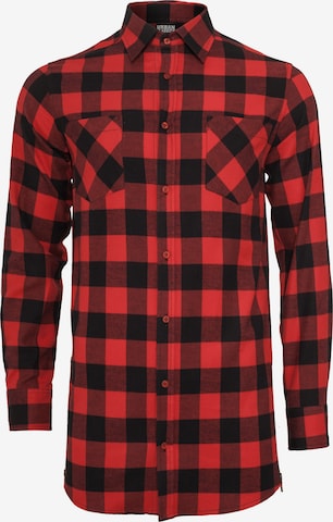 Urban Classics - Regular Fit Camisa em vermelho: frente