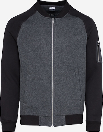 Veste de survêtement Urban Classics en gris : devant