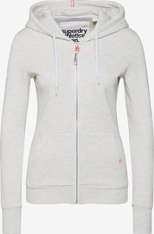 Superdry Bluza rozpinana 'LA ATHLETIC' w kolorze szary: przód