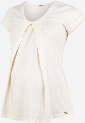 LOVE2WAIT Тениска 'Nursing Organic Cotton' в бяло: отпред