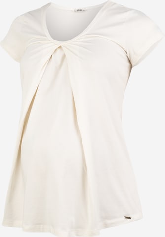 LOVE2WAIT - Camiseta 'Nursing Organic Cotton' en blanco: frente