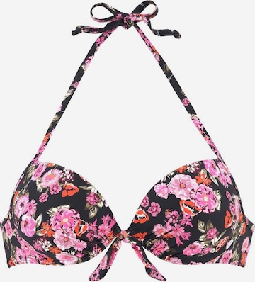 LASCANA - Push-up Top de bikini 'Blümli' en Mezcla de colores: frente