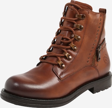 bugatti Lace-Up Ankle Boots 'Janika' in Brown: front