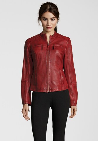 7ELEVEN Lederjacke in Rot: Vorderseite