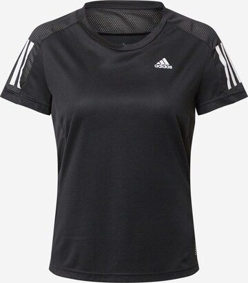 ADIDAS SPORTSWEAR - Camisa funcionais 'Own the Run' em preto: frente