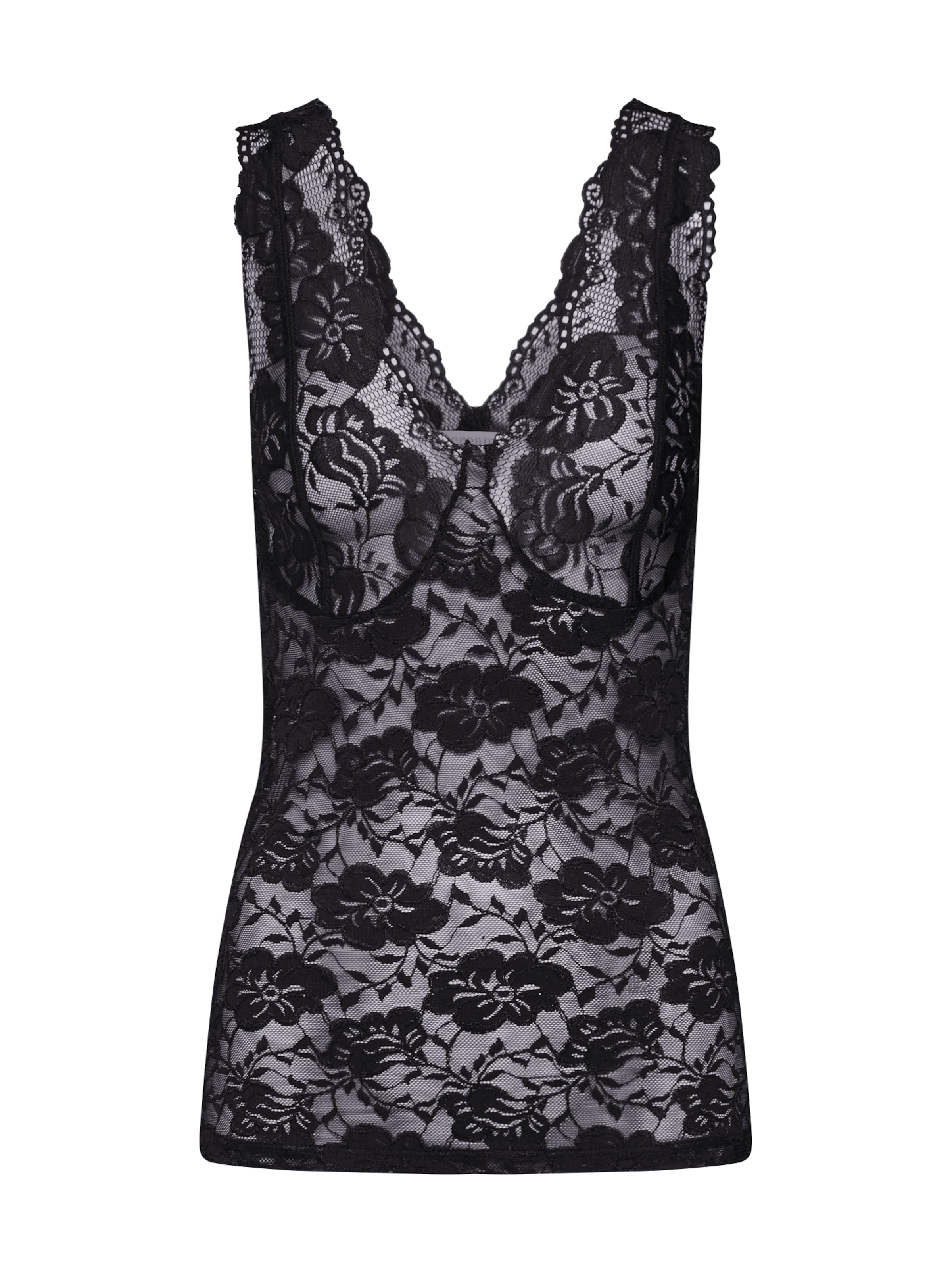 Cream Τοπ 'Glaze' σε μαύρο: μπροστά