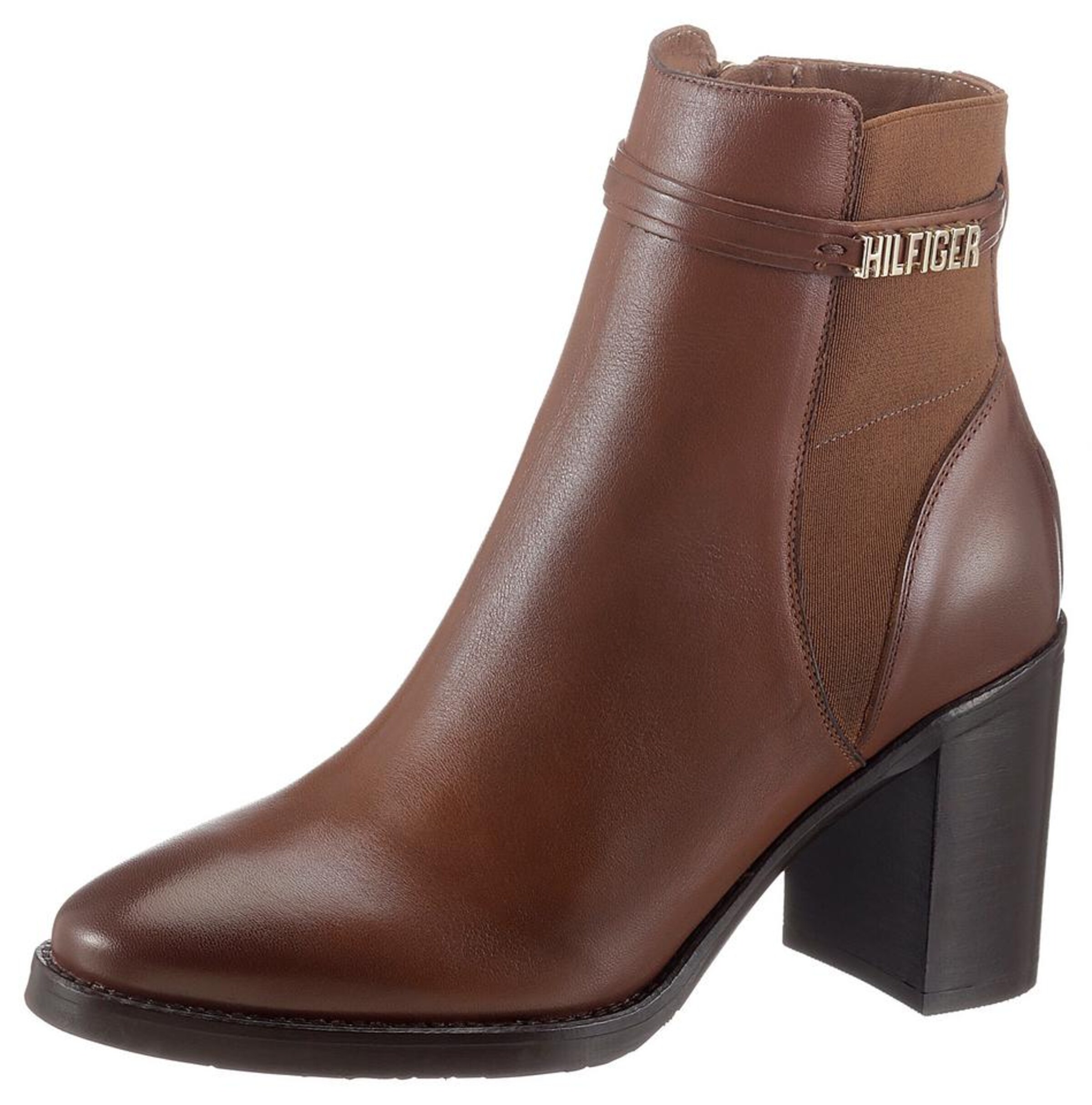 tommy hilfiger brown ankle boots