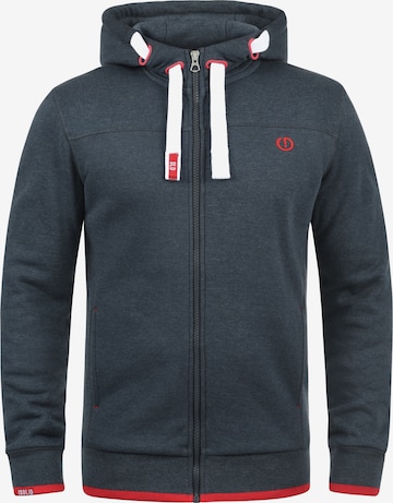 !Solid Zip-Up Hoodie 'BenjaminZip' in Blue: front