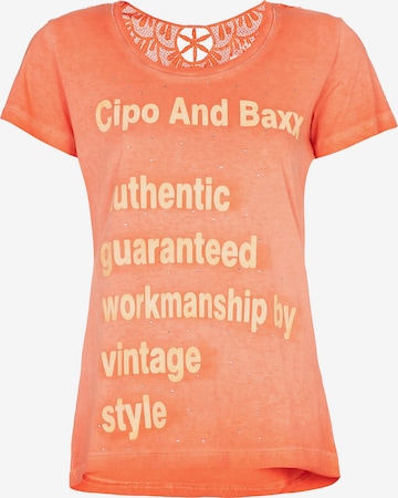 CIPO & BAXX Shirt in Oranje: voorkant