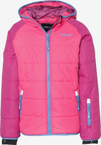 TROLLKIDS Outdoor jacket 'HAFJELL' in Pink: front