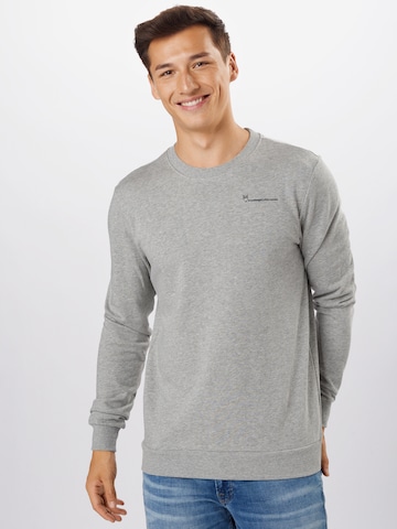 KnowledgeCotton Apparel Sweatshirt 'ELM' i grå: framsida