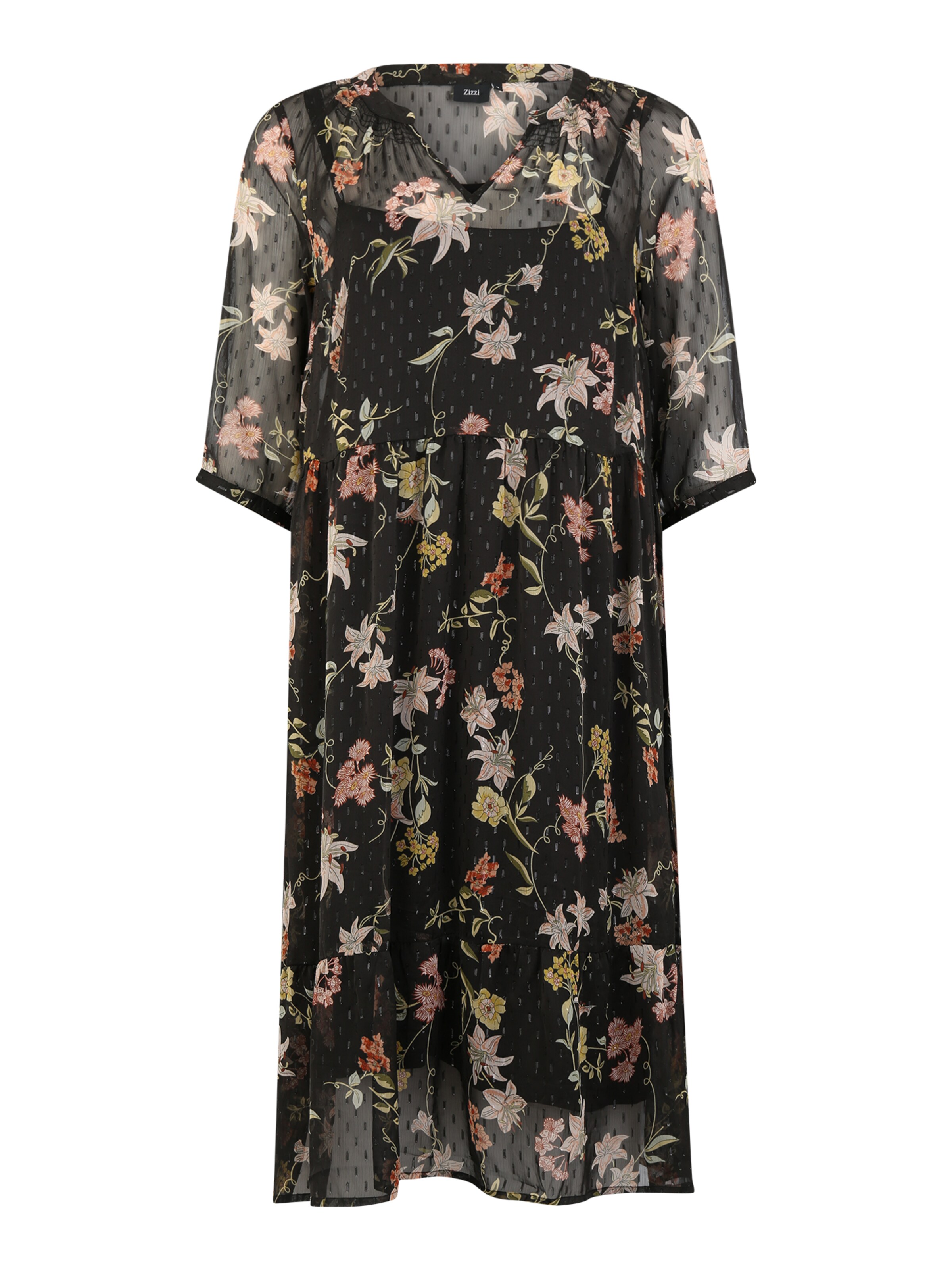 Zizzi - Avondjurk 'XEMMA' in de kleur Gemengde kleuren