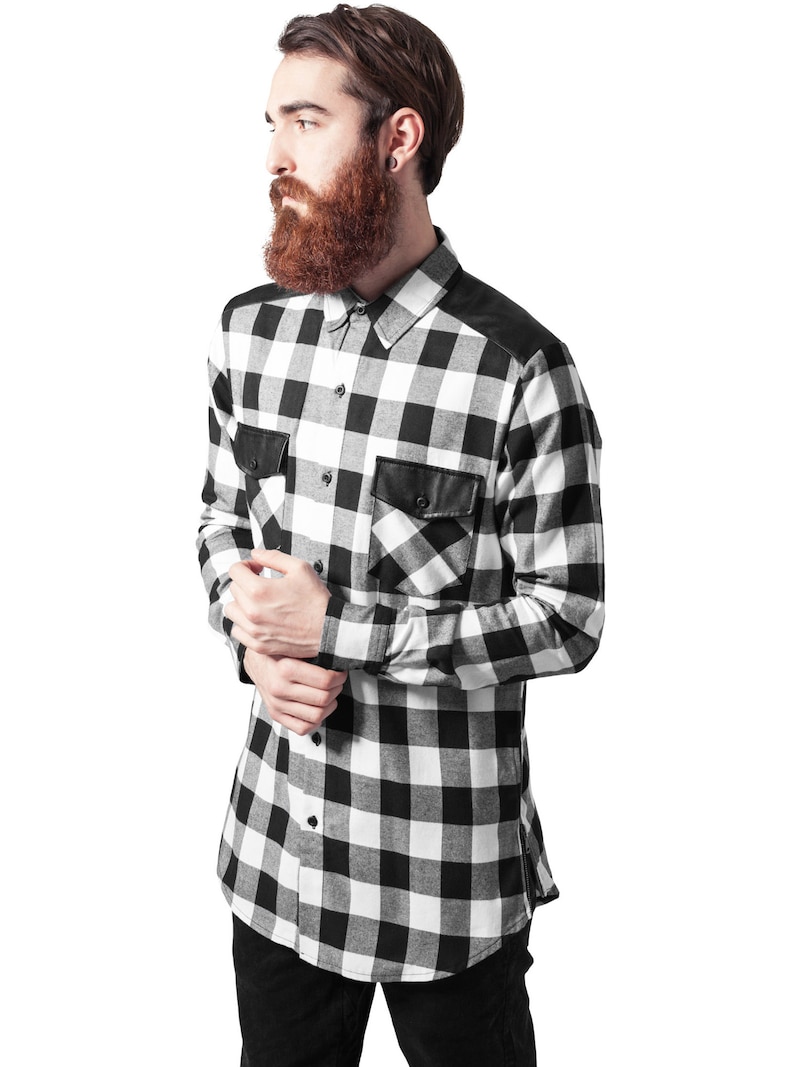 Men Clothing Urban Classics Checked shirts Black