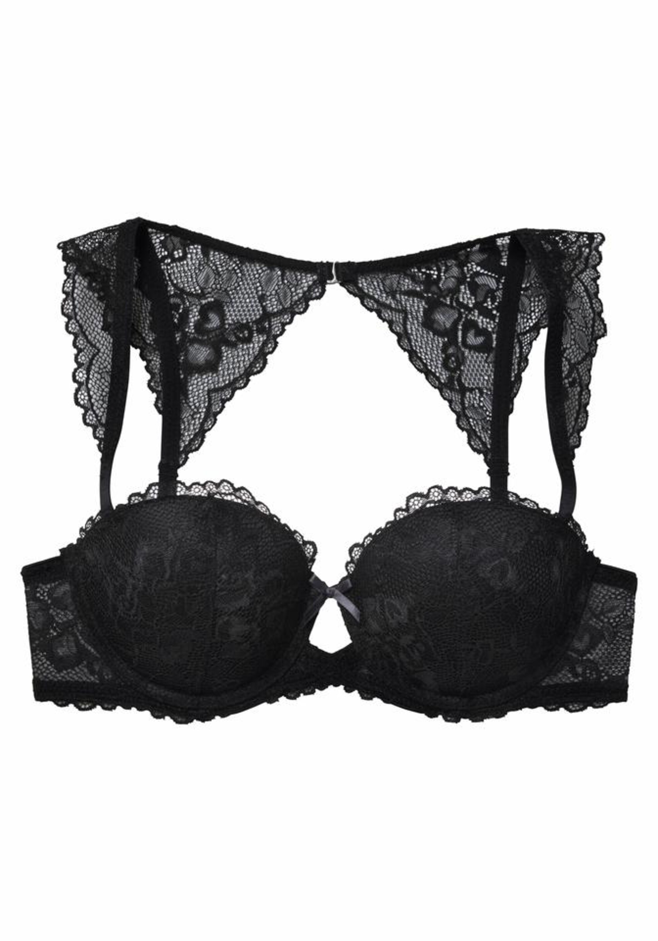 LASCANA - Balconette-Push-up-BH in schwarz