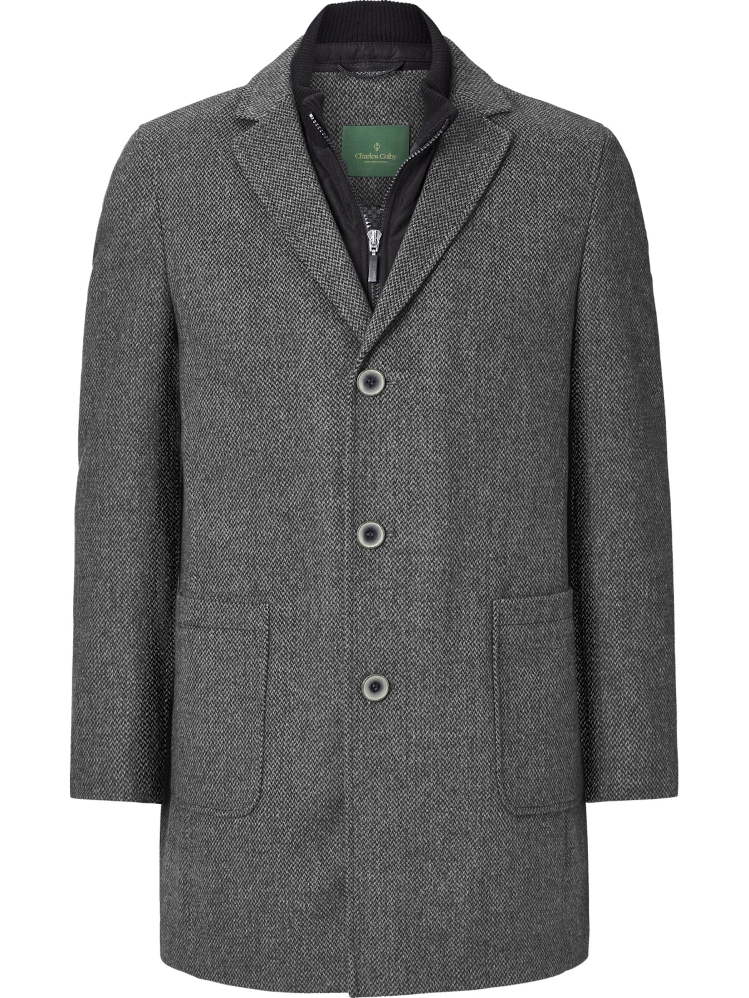 Charles Colby Mantel 'Earl Vaughan' in Grau: Vorderseite