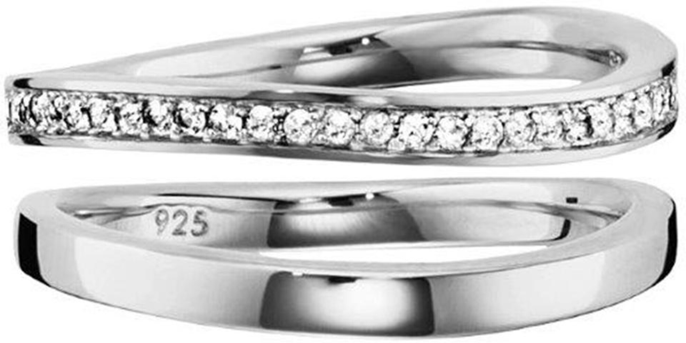 caï Ring-Set 'sensitive dancer' in Silber: Vorderseite