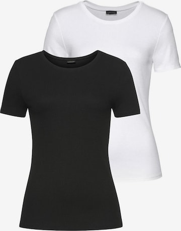 T-shirt LASCANA en noir : devant