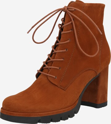 Paul Green Lace-Up Ankle Boots in Brown: front