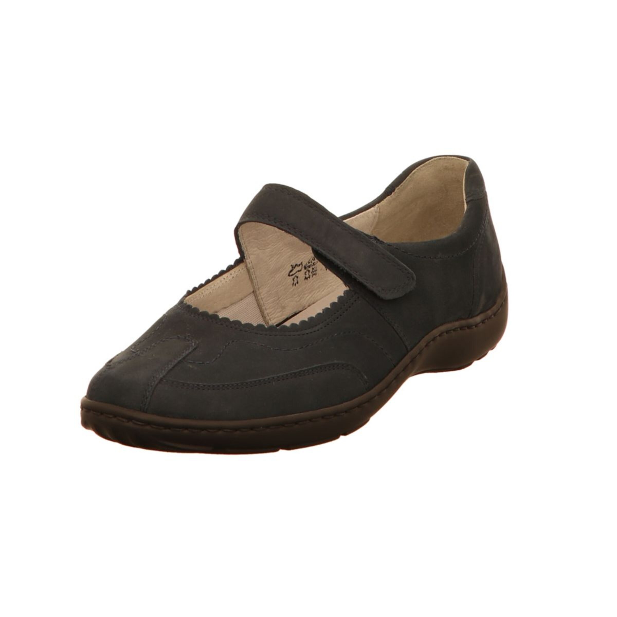 WALDLÄUFER Ballet Flats with Strap 'Henni' in Brown: front
