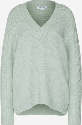 ABOUT YOU Sweater 'Milena' in Green: front