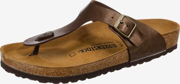 brūns BIRKENSTOCK Iešļūcenes ar pirkstu atdalītāju 'Gizeh': no priekšpuses