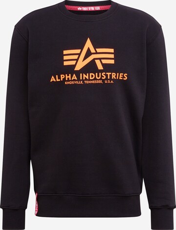 ALPHA INDUSTRIES Sweatshirt in Zwart: voorkant