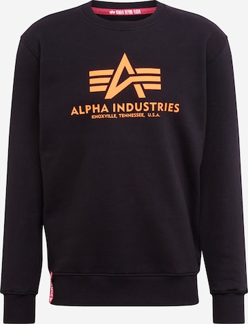 ALPHA INDUSTRIES Mikina - Čierna: predná strana